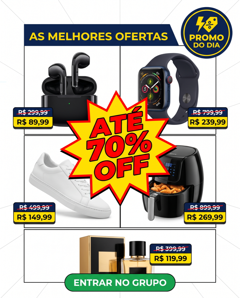 Até 70% OFF